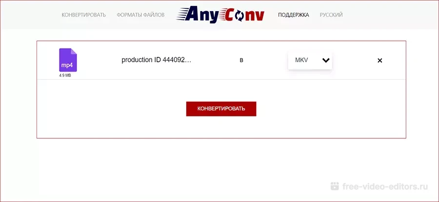 Интерфейс AnyConv