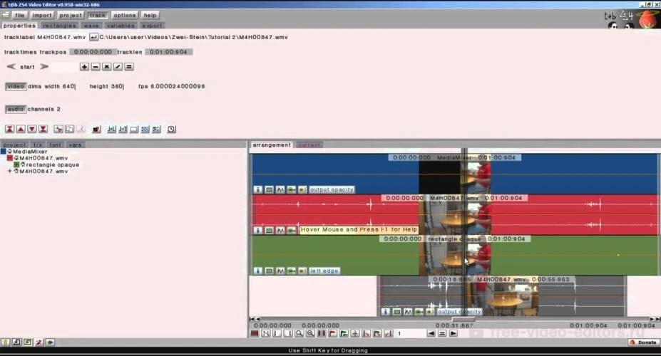 Интерфейс ZS4 Video Editor