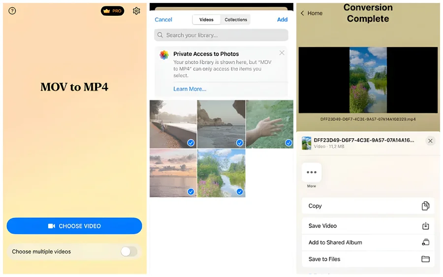 Конвертировать MOV в MP4