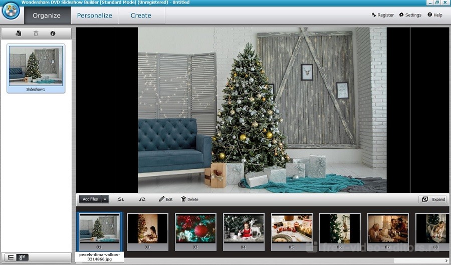 Скриншот Wondershare DVD Slideshow Builder