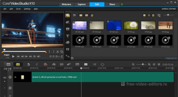 Скриншот редактора Corel VideoStudio 3