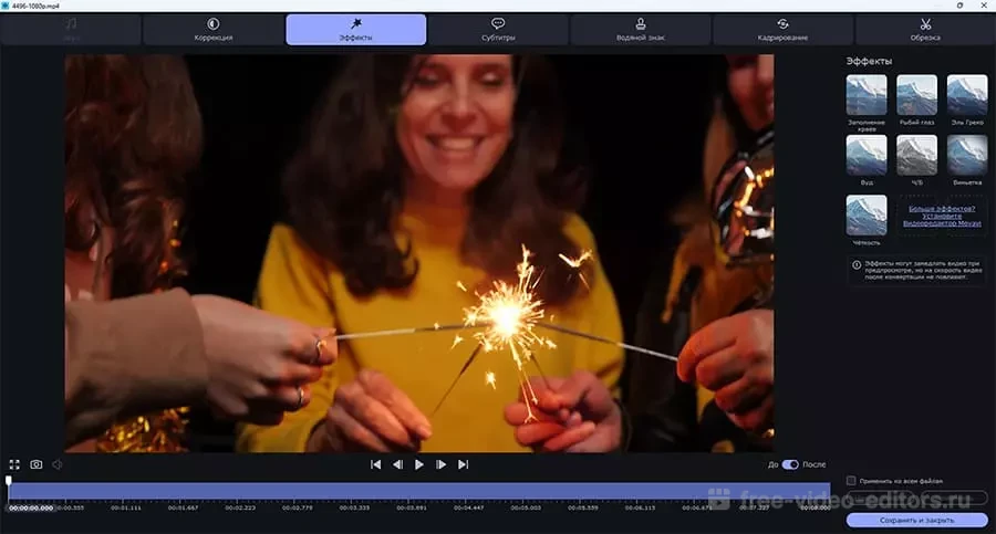Скриншот редактора Movavi Video Converter 2