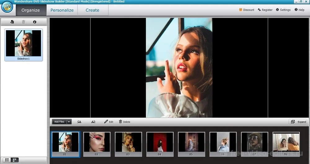 Скриншот Wondershare DVD Slideshow Builder 1